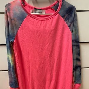 Neon pink long sleeve top